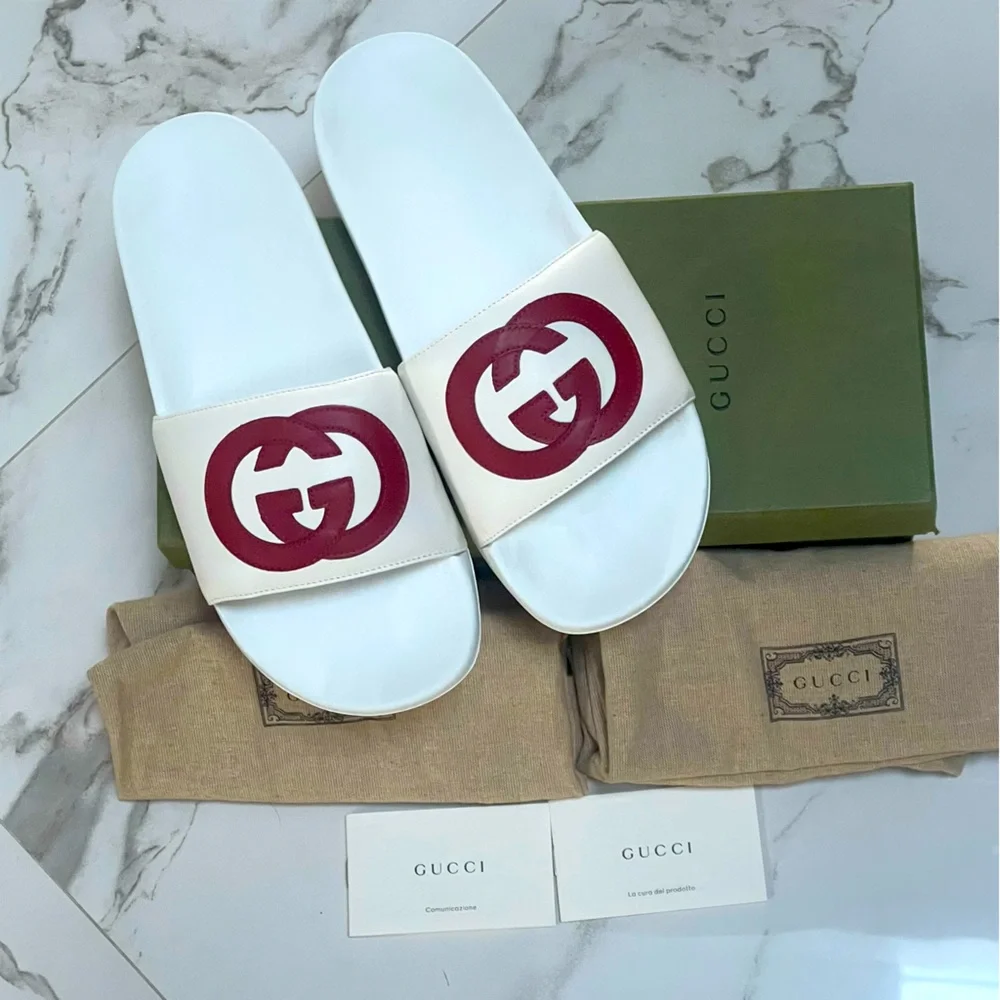 😍Gucci Interlocking GG Logo Slides - Picture 2 of 5